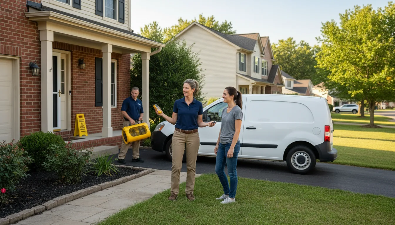 Residential water damage restoration in East Waterford, PA
